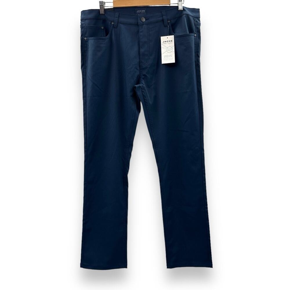 Jachs New‎ York Navy Blue Slim Fit 5-Pocket Styling Pants Sz 38 x 32 NEW